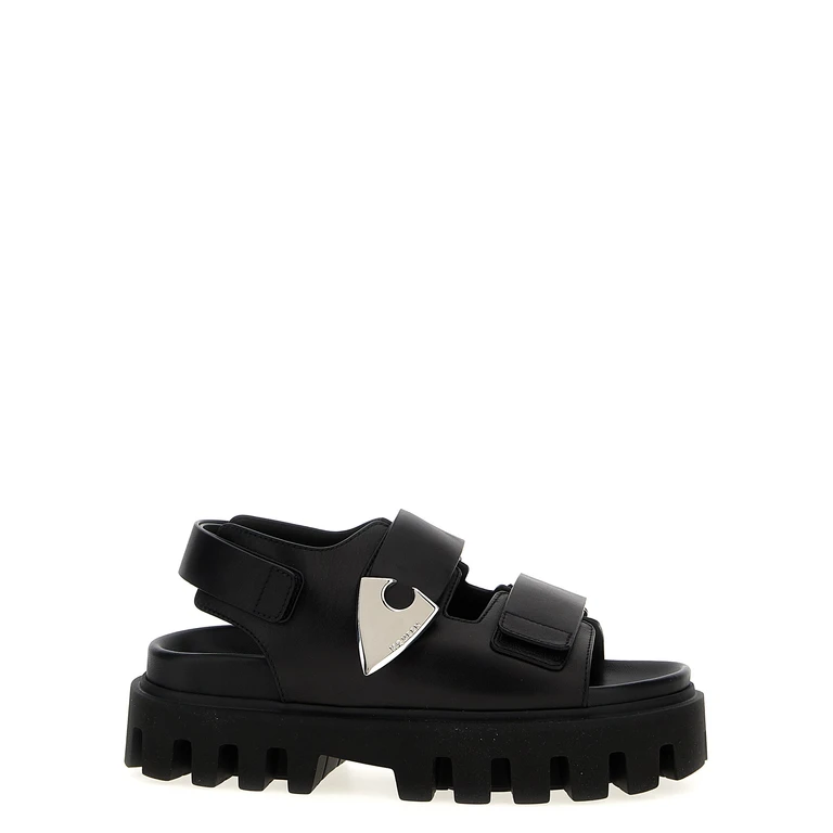 Alexander McQueen Leather And Rubber Sandals