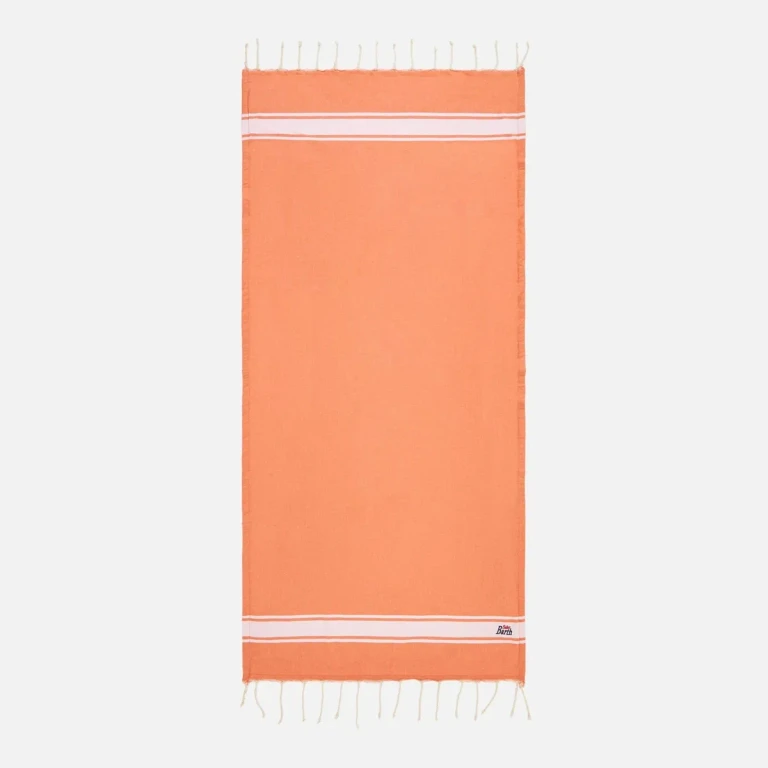 MC2 Saint Barth Fluo Orange Fouta Towel Doubled With Sponge