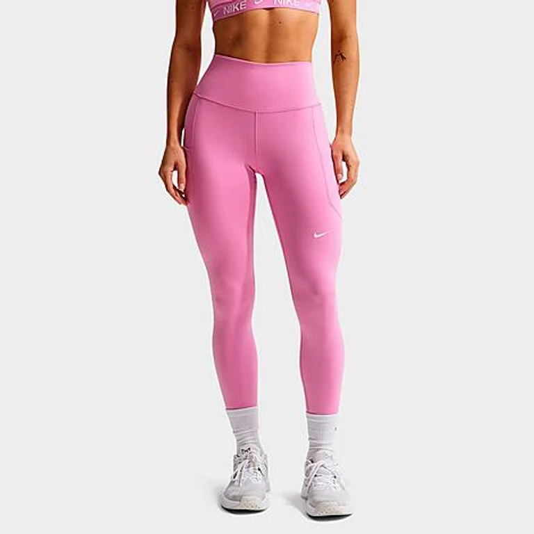 Nike Women's One Dri-FIT High-Rise 7/8 Training Tights in Light Magenta/White Size: XXS