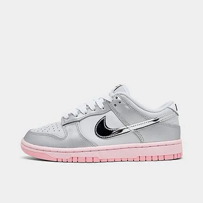 Nike Women's Dunk Low LX Casual Shoes in Photon Dust/Pink Foam/Medium Soft Pink Size: 5.0