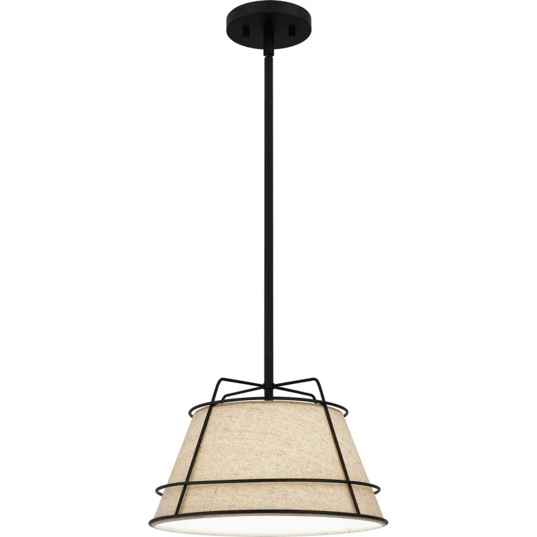 Quoizel Piccolo Pendant 1-Light Mini Pendant in Matte Black