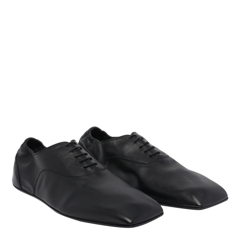 MM6 Maison Margiela Flat shoes Black Calf Leather/leather Sole - Men