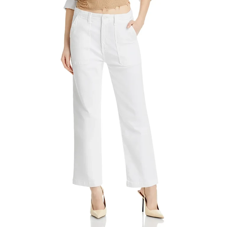 Ag Analeigh High Rise Straight Leg Jeans in Cloud White