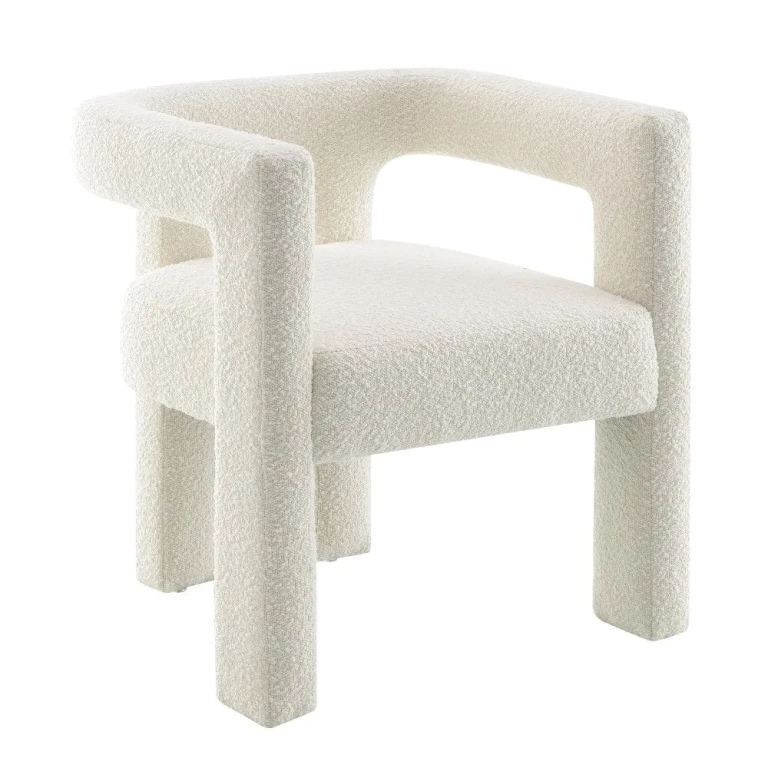Cassie Ivory Boucle Dining Chair