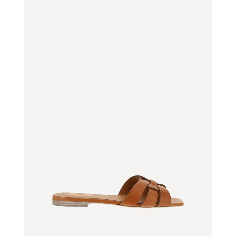 SAINT LAURENT Leather Sandals Female 37.5