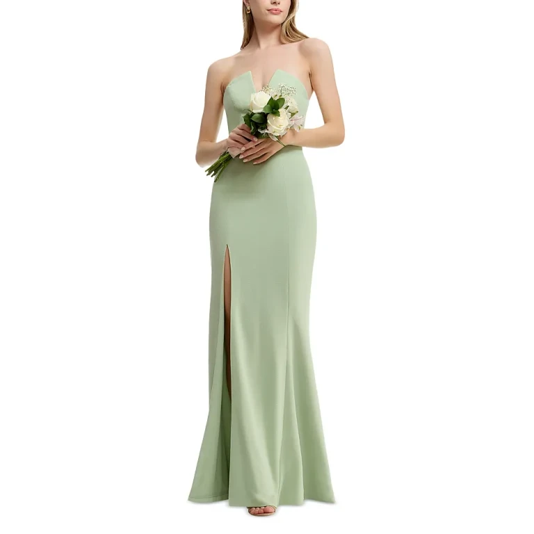 Dress the Population Fernanda V Wire Bodycon Gown