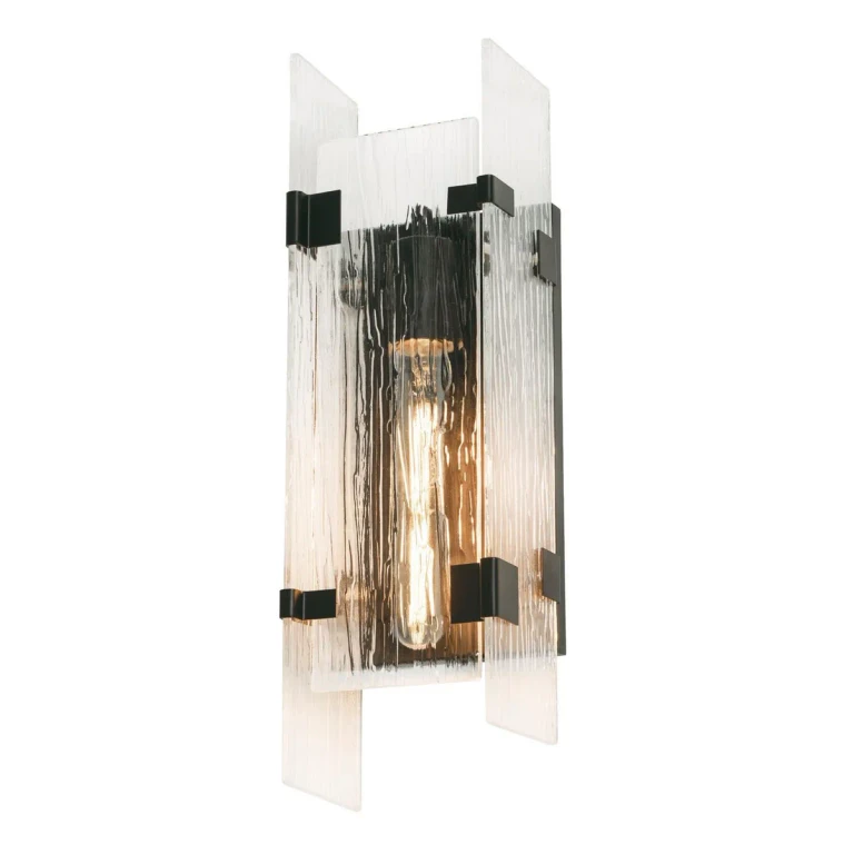 Pioneer 1-Light Wall Sconce in Black