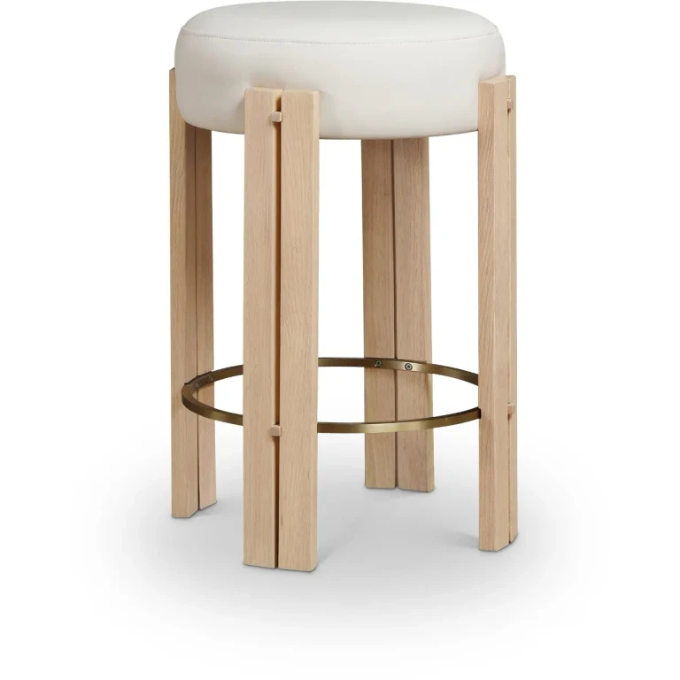 Harrison Cream Upholstered Counter Stool