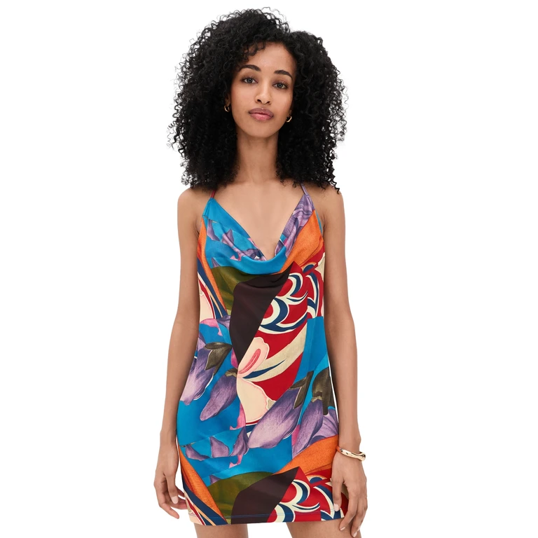 Donde Esteban Palenque Flores Jersey Mini Dress Palenque Flores M