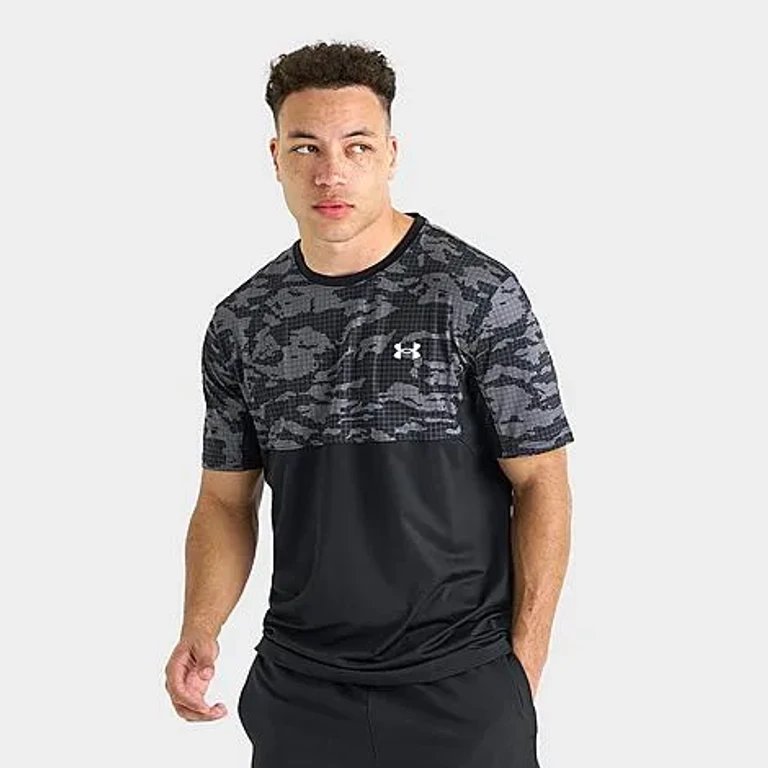 Under Armour Men's HeatGear Camo T-Shirt in Black/Camo Size: Small