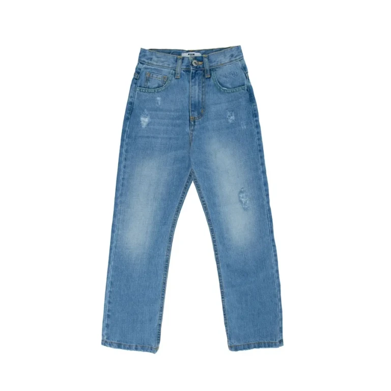 MSGM Boys Rip Wash Denim Jeans