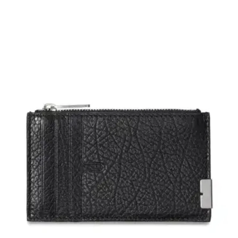 Burberry Grainy Leather Zip Card Case