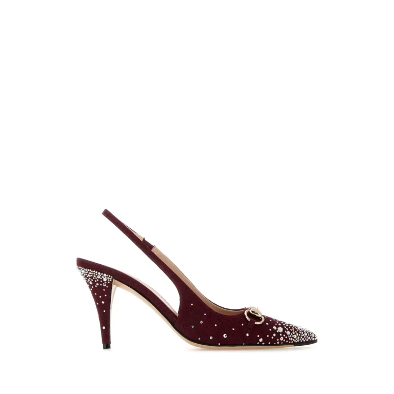 Gucci Rosso Ancora Fabric Pumps