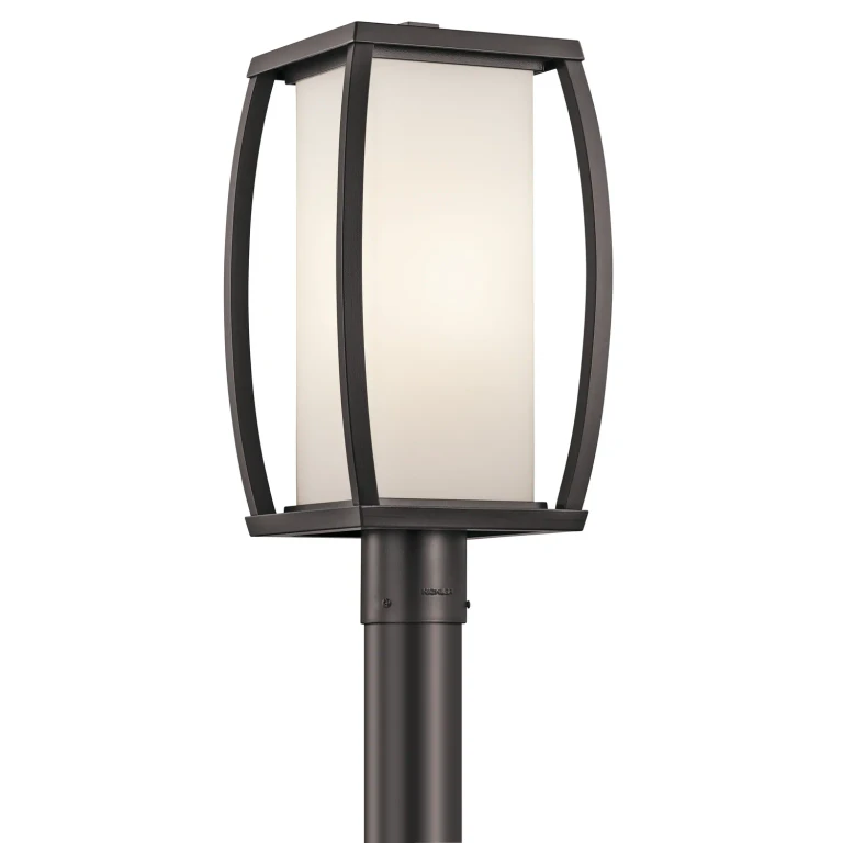 Architectural Bronze One Light Outdoor Post Mount from the Bowen Collection
