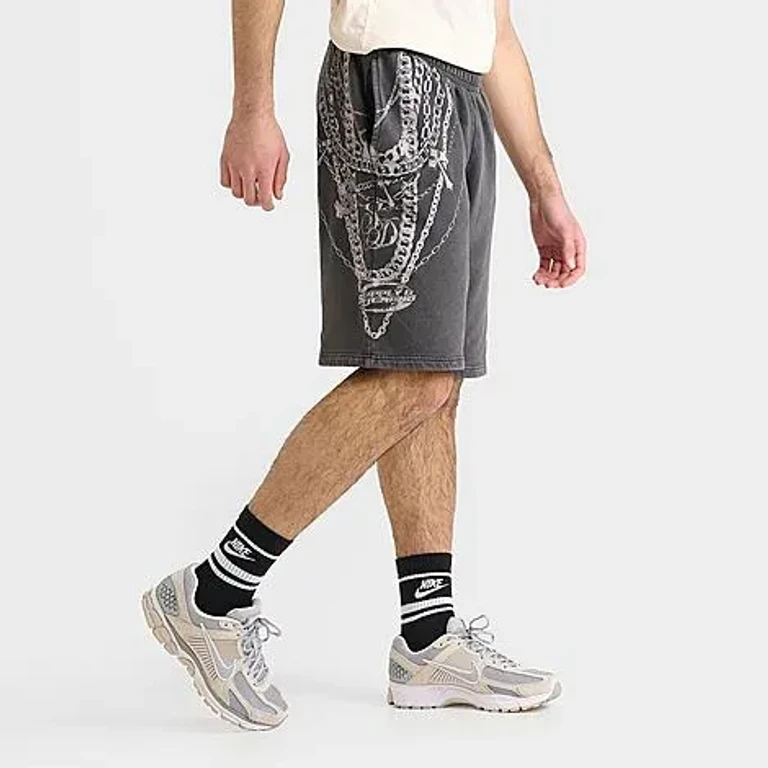 Supply & Demand Men's Chainz Graphic French Terry Shorts in Faded Black Size: Small