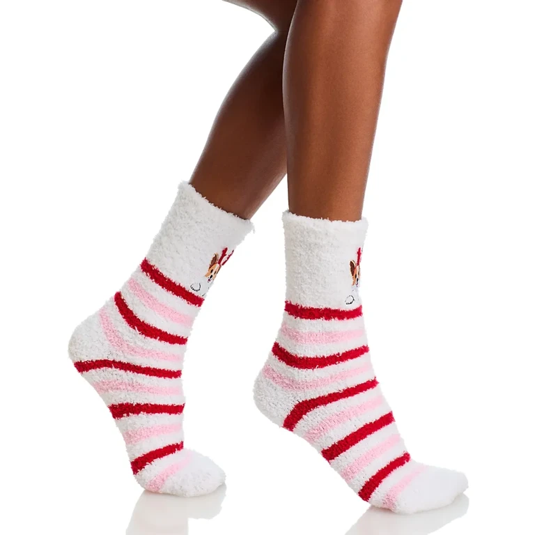 Pj Salvage Cozy Grippers Crew Socks