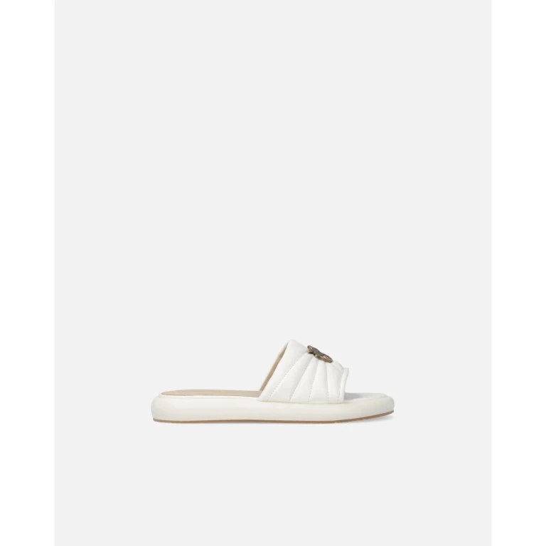 Pinko Mules en cuir nappa matelassé à logo Love Birds