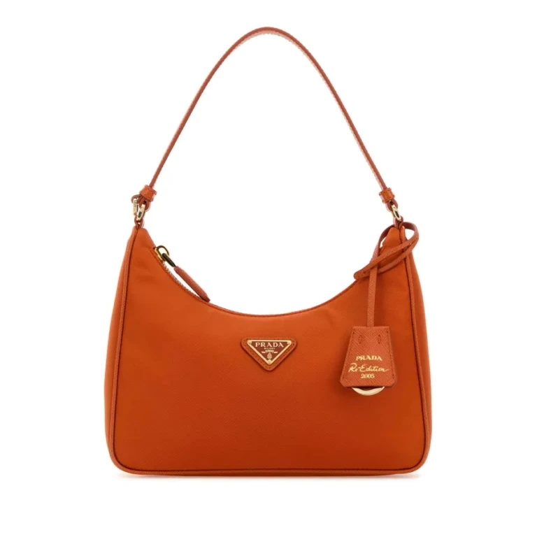 Orange Re-Nylon Prada Re-Edition 2005 Shoulder Bag