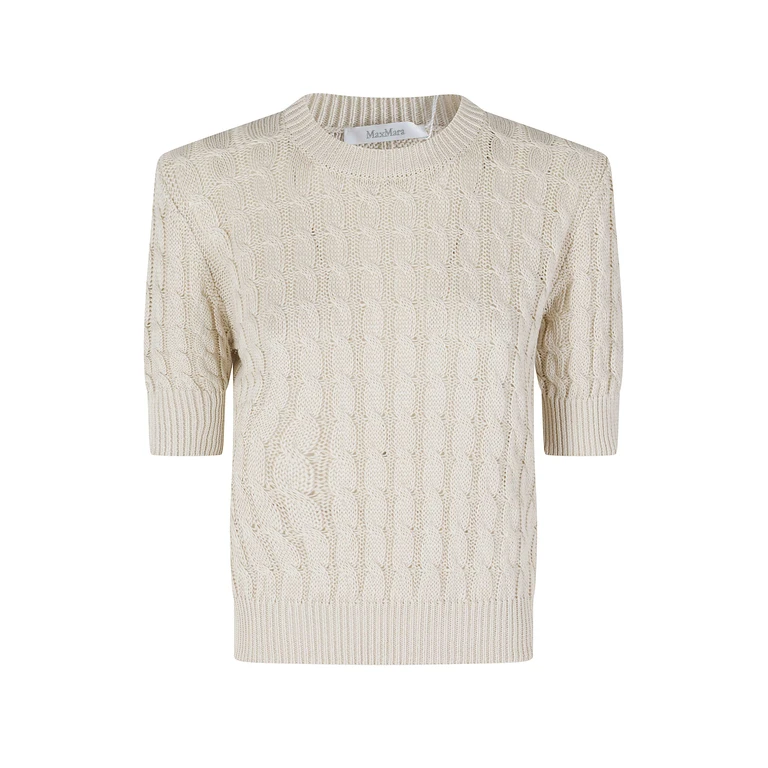 Max Mara Talamo Brown Lino Maglia - Women