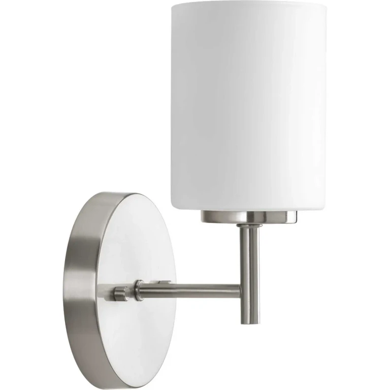 Brushed Nickel One Light Bath Bracket from the Replay Collection