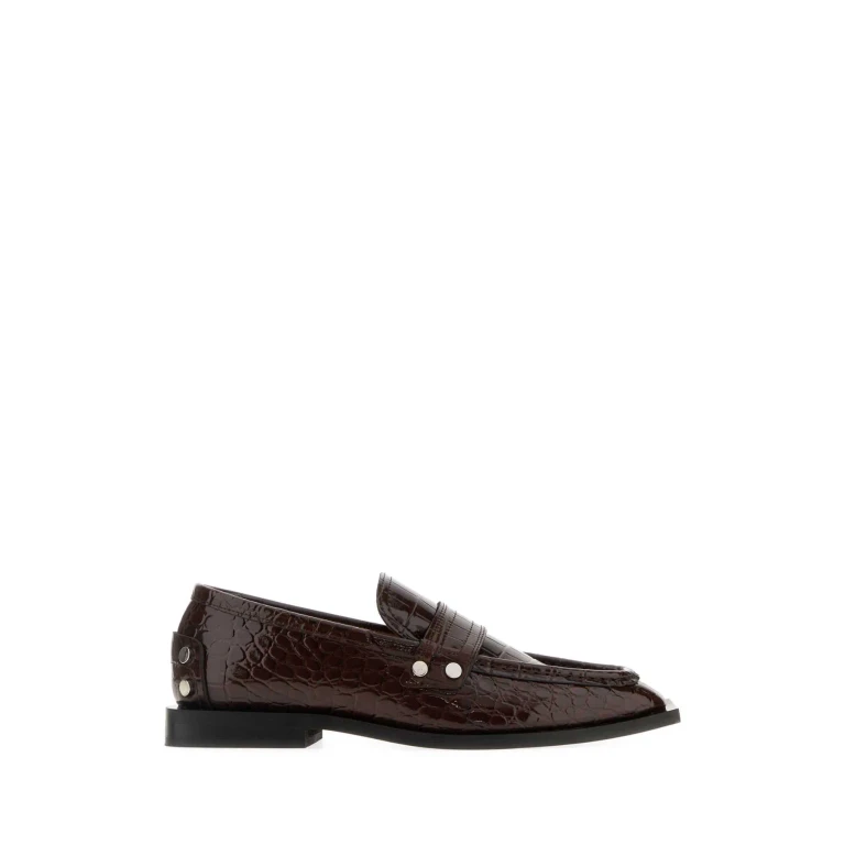 Ganni Brown Synthetic Leather Loafers