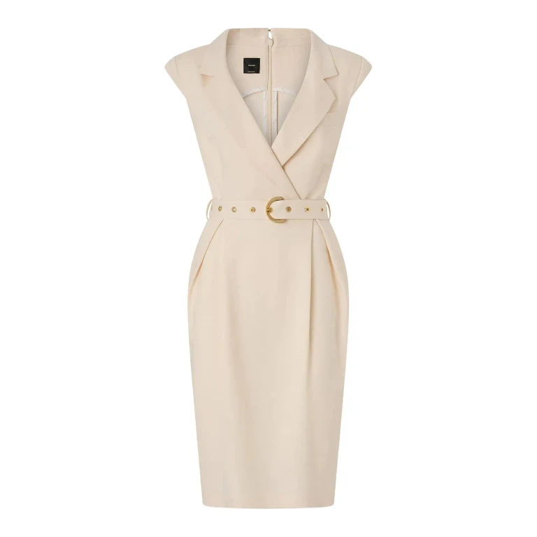 Pinko Robe Au Genou - Blanc