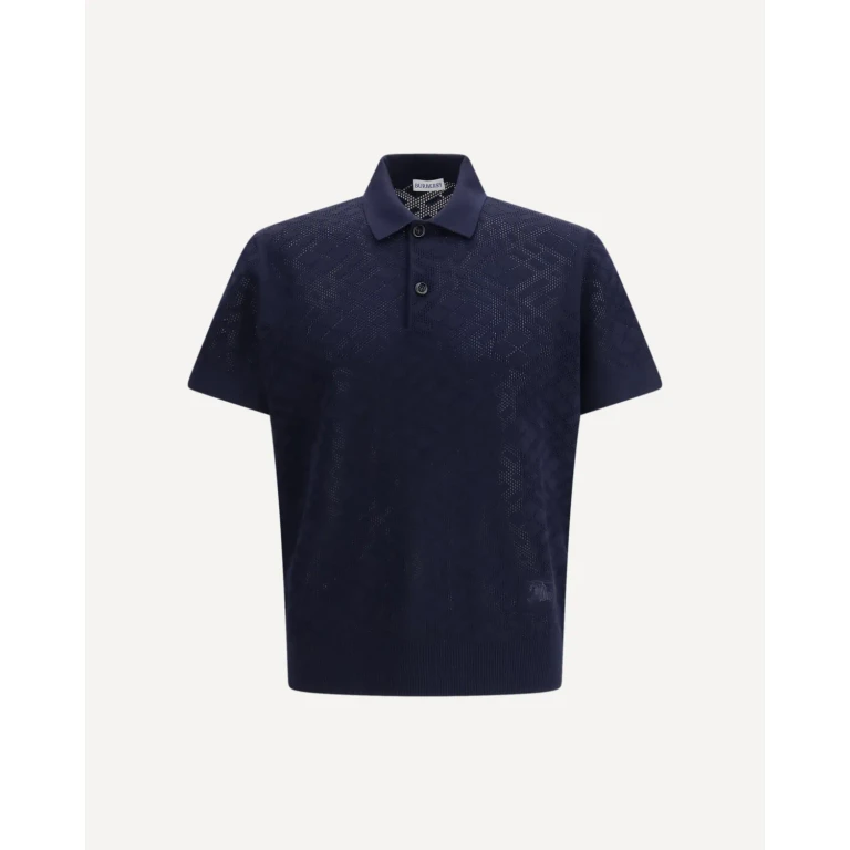 Polo masculina Burberry em lã com padrão xadrez