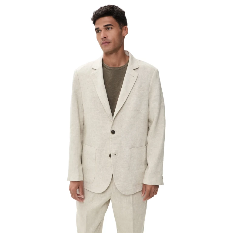 Wax London Fintry Linen Blazer Natural 44