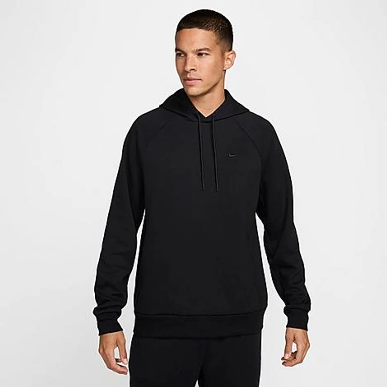 Nike Men's Primary Dri-FIT UV Pullover Versatile Hoodie in Black Size: XXS