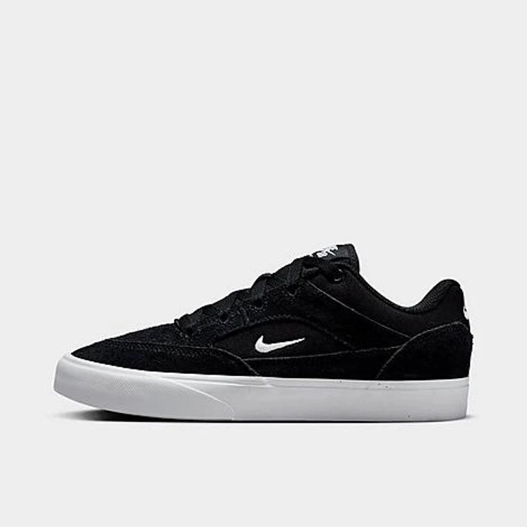 Nike Big Kids SB Malor Skate Shoes in Black/White Size: 3.5