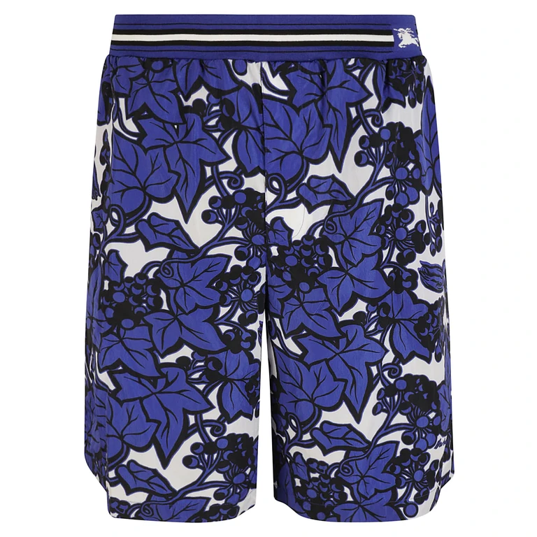 Burberry Elastic Stripe Waist Patterned Shorts