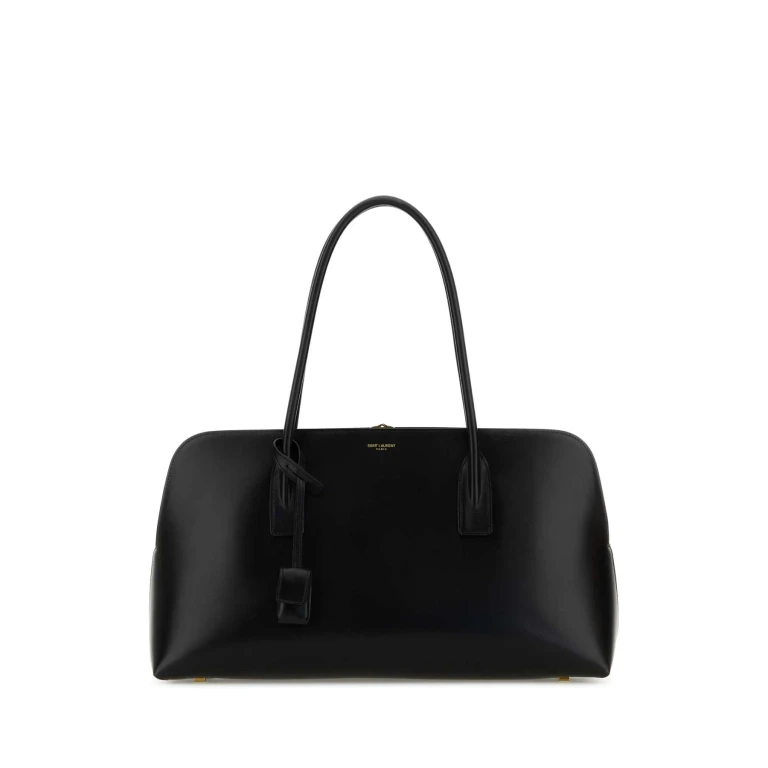 Alexander McQueen Black Leather Shopping Bag