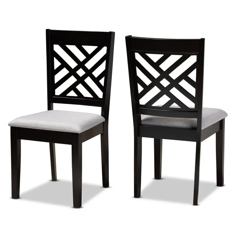 Aubrie Dark Brown Upholstered Dining Room Chair (Set of 2)
