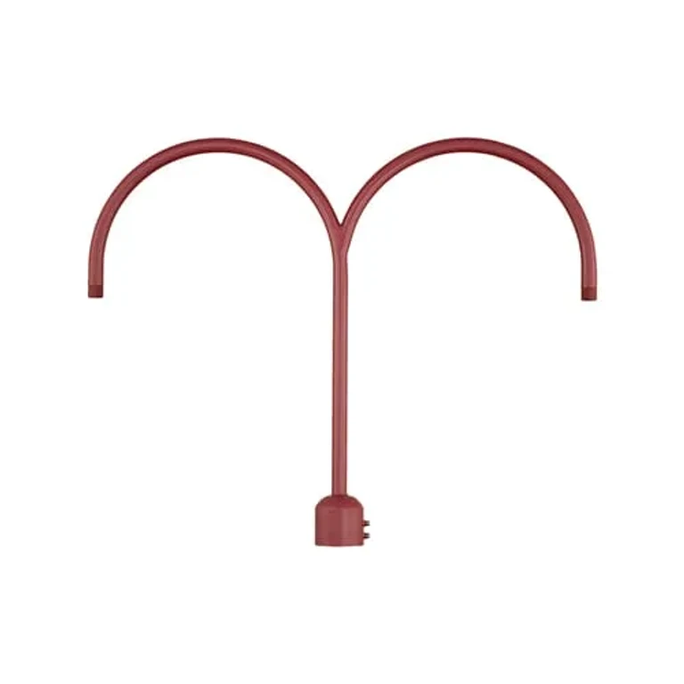 Satin Red Two Light Post Adapter from the R Series Collection