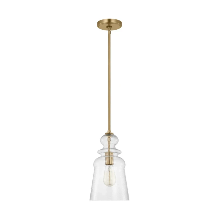 Satin Brass Pendant from the Kea Collection