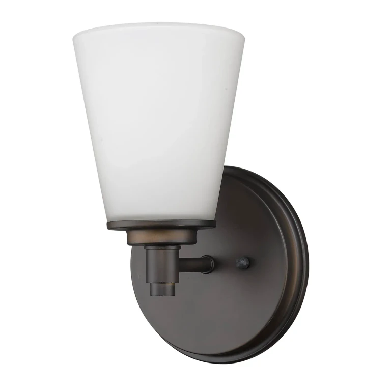 Oil Rubbed Bronze One Light Wall Sconce from the Conti Collection