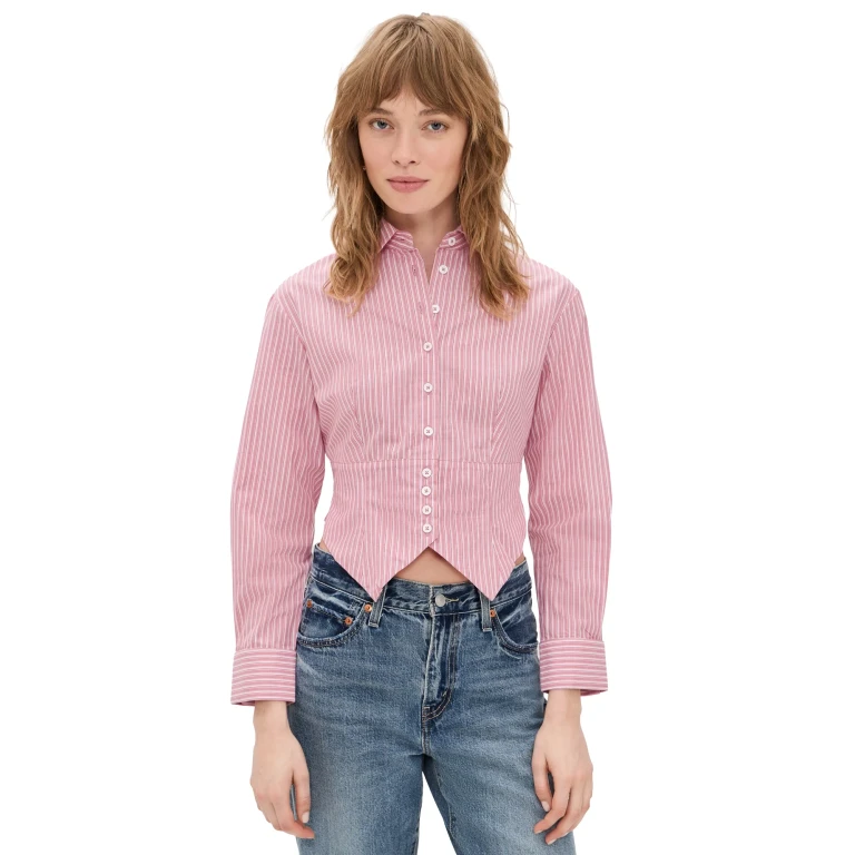 Rowing Blazers Cummerbund Button Down Shirt Pink M