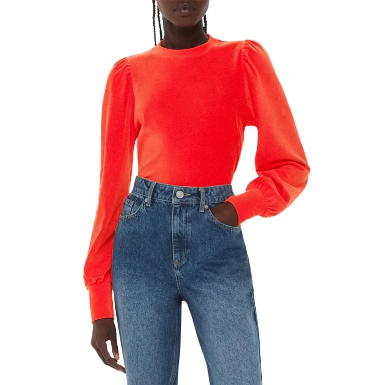 Whistles Puff Sleeve Cord Top