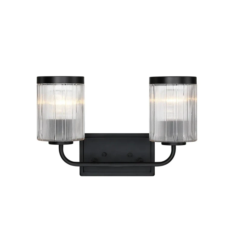 Matte Black Bathroom Vanity Light from the Aspen Collection