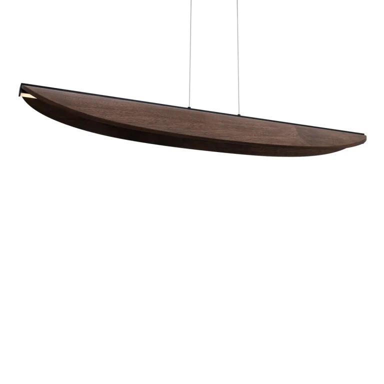 Black Dark Walnut LED Linear Pendant from the Kiefer Collection