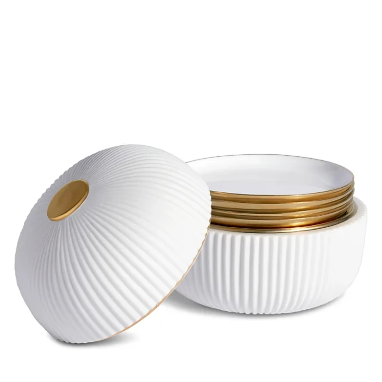 L'Objet Ionic Box & Four Plates Set