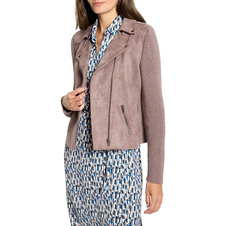 Nic+Zoe Mixed Media Moto Jacket