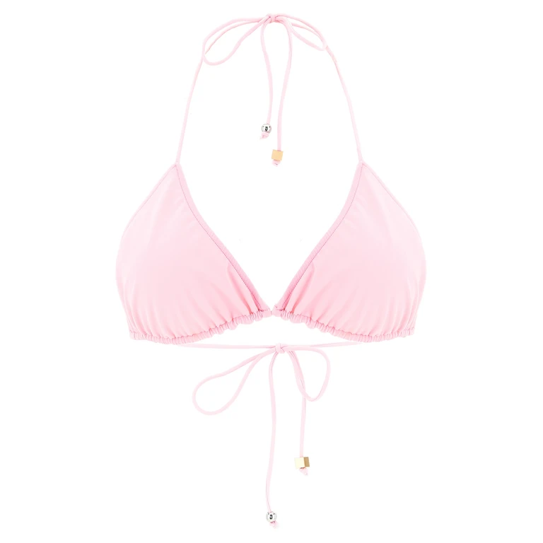 Jacquemus Le Haut De Plage Triangle Bikini Top Pink Polyamide Beachwear - Women