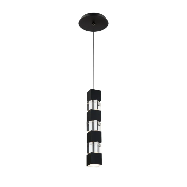 Black LED Pendant from the Super Star Collection