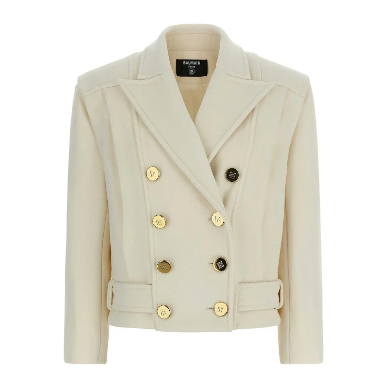 Balmain Manteau Court - Blanc