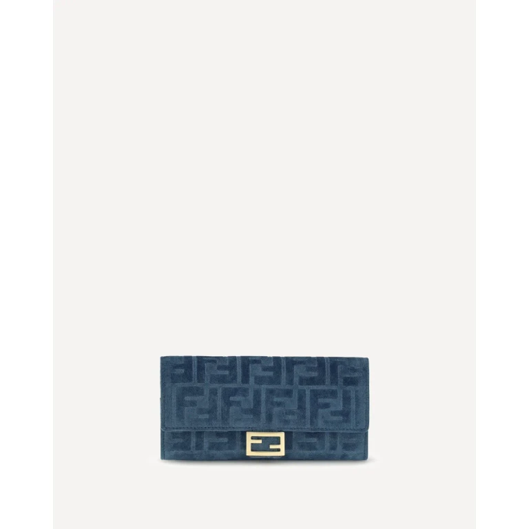 FENDI FF denim Clutch Bag Female UNI