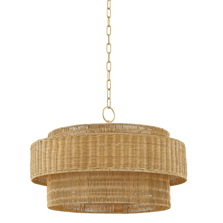 Aged Brass Pendant from the Danica Collection