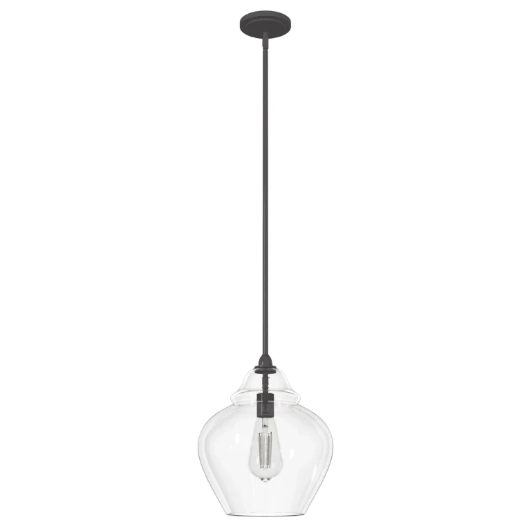 Noble Bronze One Light Pendant from the Dunshire Collection