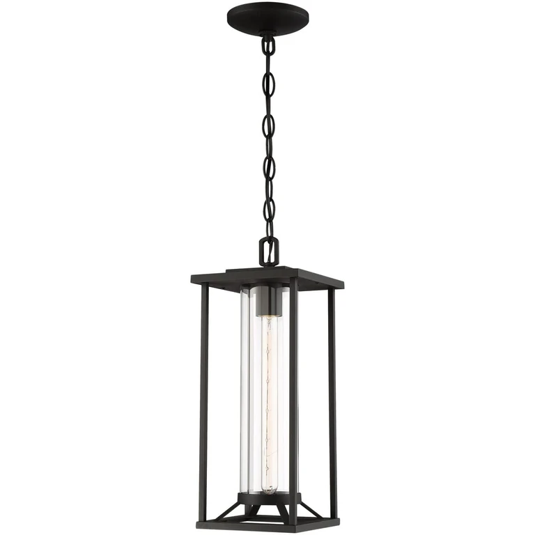 Trescott 17" Outdoor Hanging Light in Black