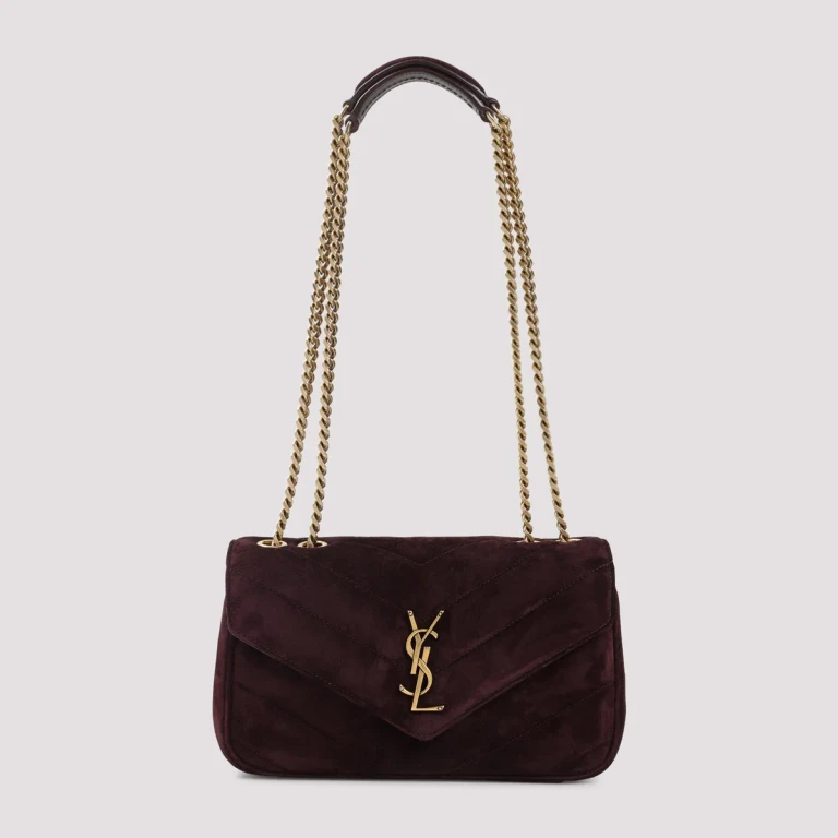 Bolso de hombro Saint Laurent Lou Lou de ante